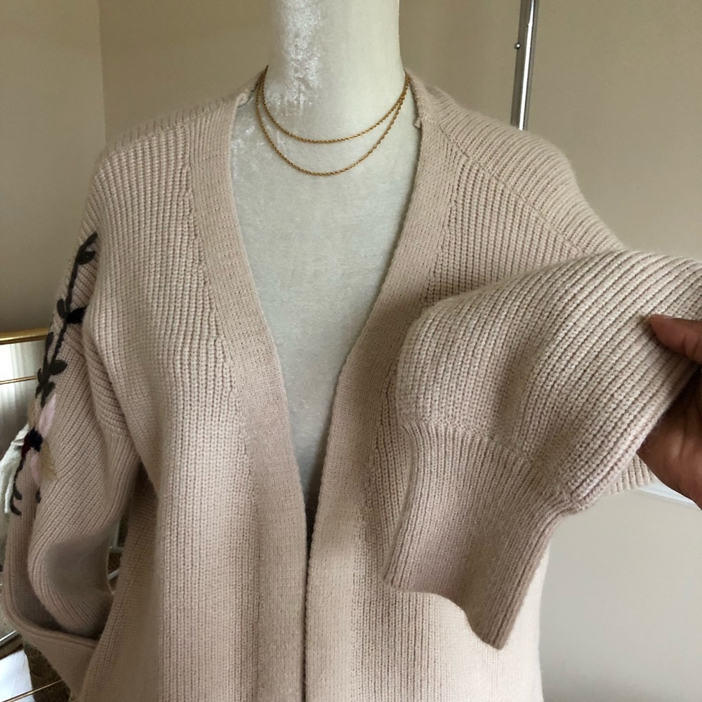 Strut & Bolt | Embroidered Sleeve Cardigan Sz L - Picture 7 of 8